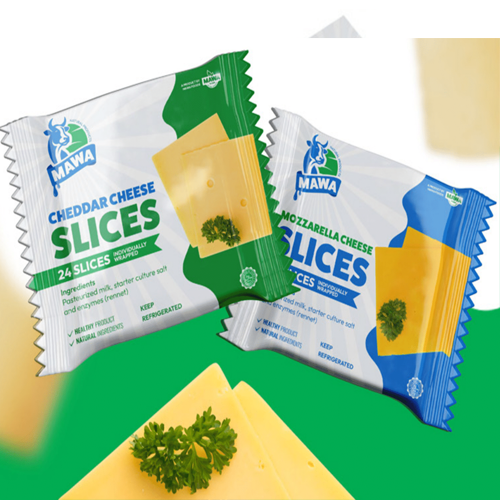 Mozzarella and cheddar cheese Slices